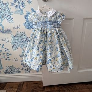 Ralph Lauren 12m Floral Smocked Baby Dress